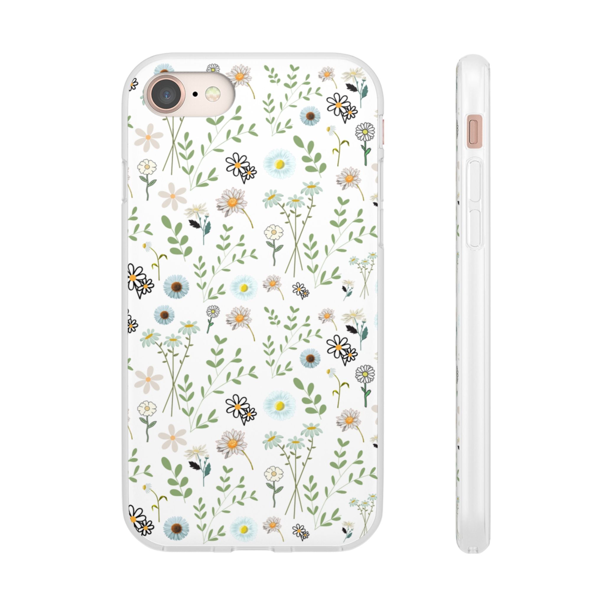 Graphic White Daisies Flexi Clear Cases for Most Phone Types (FWS)