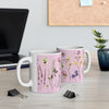 Wildflowers Pink Mug 11oz (Microwave & Dishwasher Safe)