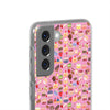 Happy Cake Pink Flexi Clear Cases for Most Phone Types (FWS)