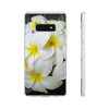 Fresh White Frangipanis Flexi Clear Cases for Most Phone Types (FWS)