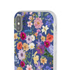 Blue Colourful Floral Flexi Clear Cases for Most Phone Types