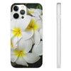 Fresh White Frangipanis Flexi Clear Cases for Most Phone Types (FWS)