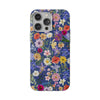 Blue Colourful Floral Flexi Clear Cases for Most Phone Types