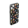 Wildflowers Painted Black Flexi Clear Cases for Most Phone Types (FWS)