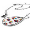 Colourful Cameras Oval Pendant Necklace (FWS) 3