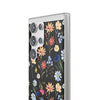 Wildflowers Painted Black Flexi Clear Case for Most Phone Types