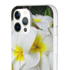 Fresh White Frangipanis Flexi Clear Cases for Most Phone Types (FWS)