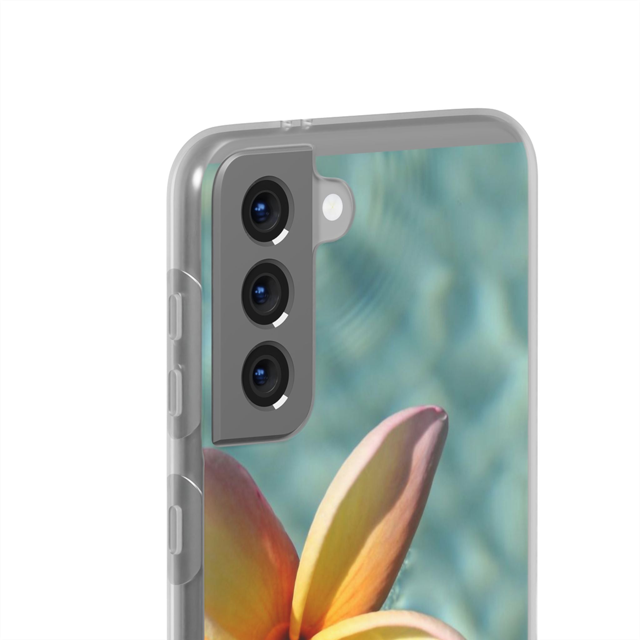 Floating Frangipani Flexi Clear Cases for Most Phone Types (FWS)