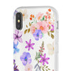 Floral White Flexi Clear Cases for Most Phone Types