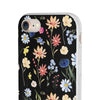 Wildflowers Painted Black Flexi Clear Case for Most Phone Types