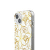 Golden Frangipanis White Flexi Clear Cases for Most Phone Types (FWS)