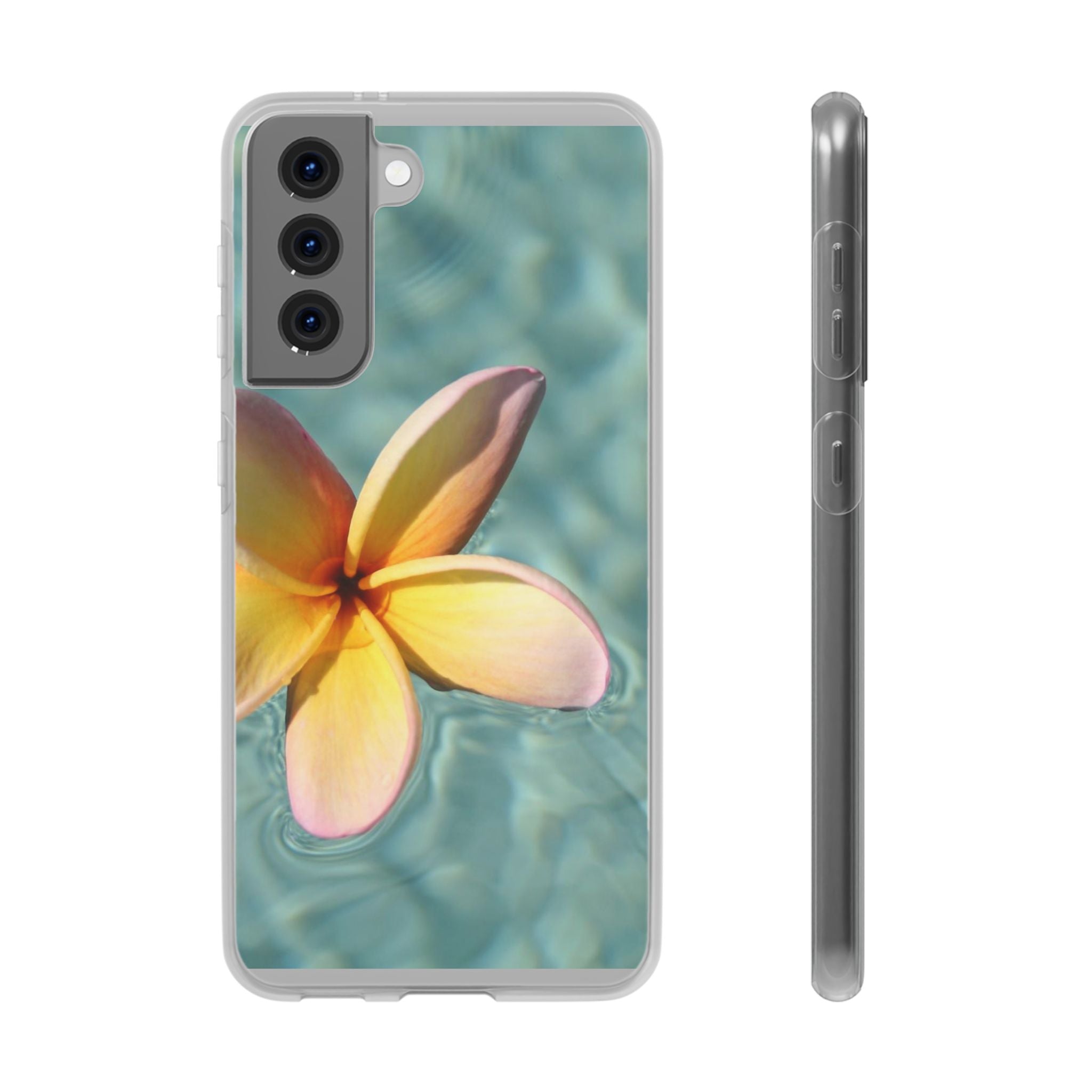 Floating Frangipani Flexi Clear Cases for Most Phone Types (FWS)