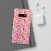 Happy Cake Pink Flexi Clear Cases for Most Phone Types (FWS)