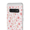 Japanese Pink Flowers White Flexi Clear Cases for Most Phone Types