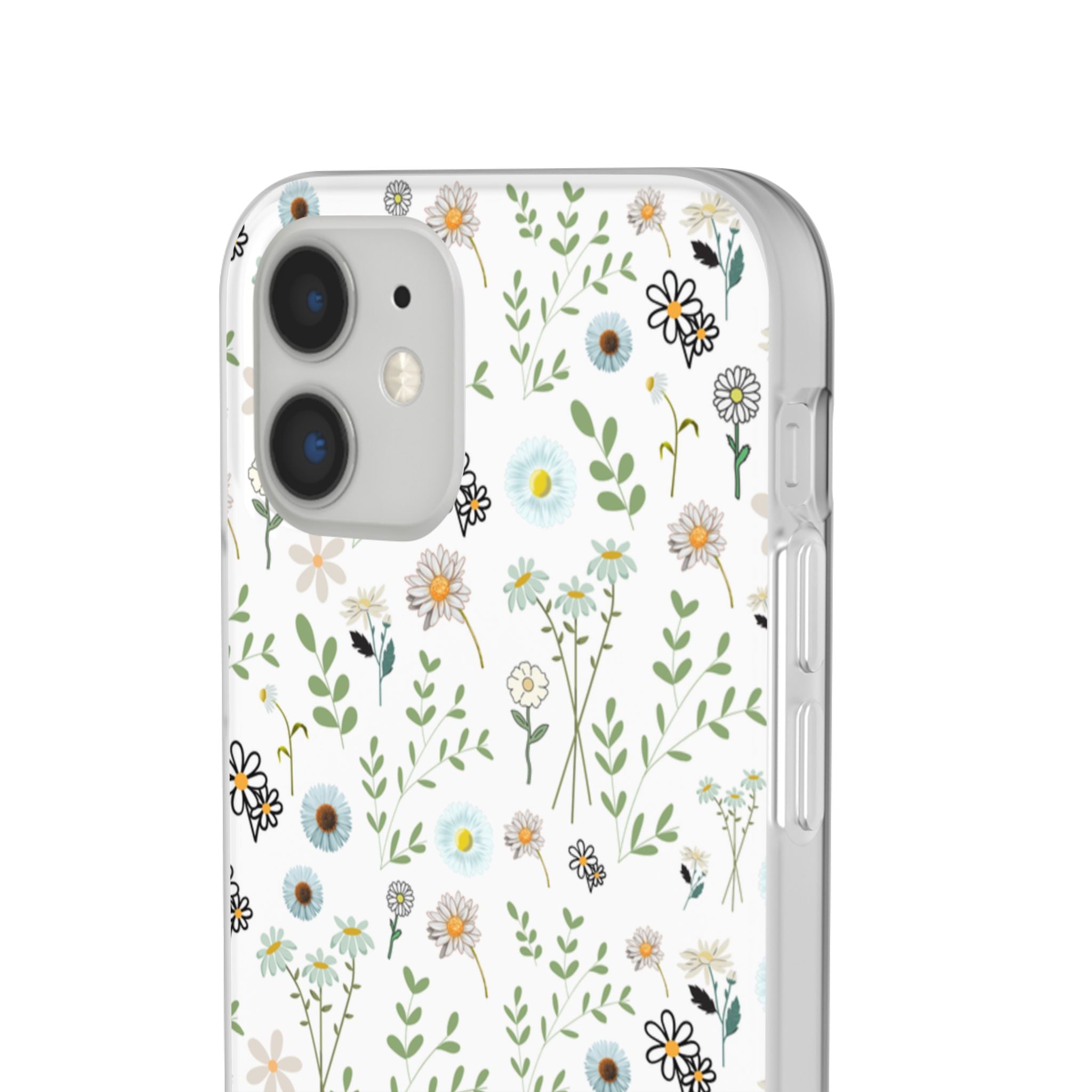 Graphic White Daisies Flexi Clear Cases for Most Phone Types (FWS)