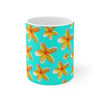 Yellow Frangipanis Aqua Mug 11oz (Microwave & Dishwasher Safe)