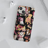 Dogs Love Black Flexi Clear Cases for Most Phone Types (FWS)