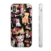 Dogs Love Black Flexi Clear Cases for Most Phone Types (FWS)