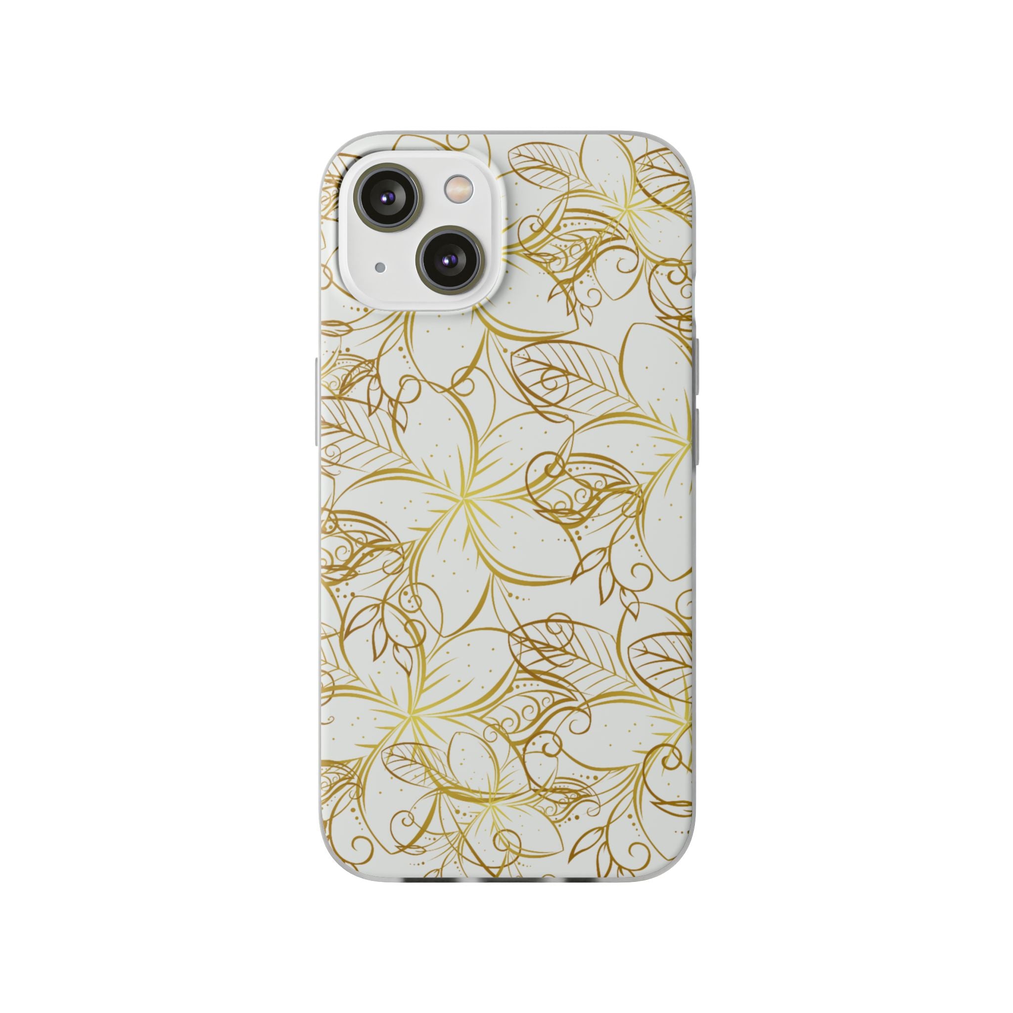 Golden Frangipanis White Flexi Clear Cases for Most Phone Types (FWS)