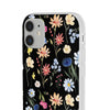 Wildflowers Painted Black Flexi Clear Case for Most Phone Types