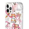 Cats Love White Flexi Clear Cases for Most Phone Types (FWS)