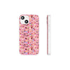 Happy Cake Pink Flexi Clear Cases for Most Phone Types (FWS)