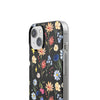 Wildflowers Painted Black Flexi Clear Case for Most Phone Types