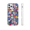 Blue Colourful Floral Flexi Clear Cases for Most Phone Types