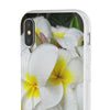 Fresh White Frangipanis Flexi Clear Cases for Most Phone Types (FWS)