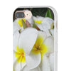 Fresh White Frangipanis Flexi Clear Cases for Most Phone Types (FWS)