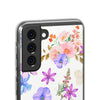 Floral White Flexi Clear Cases for Most Phone Types