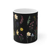 Wildflowers Black Mug 11oz (Microwave & Dishwasher Safe)