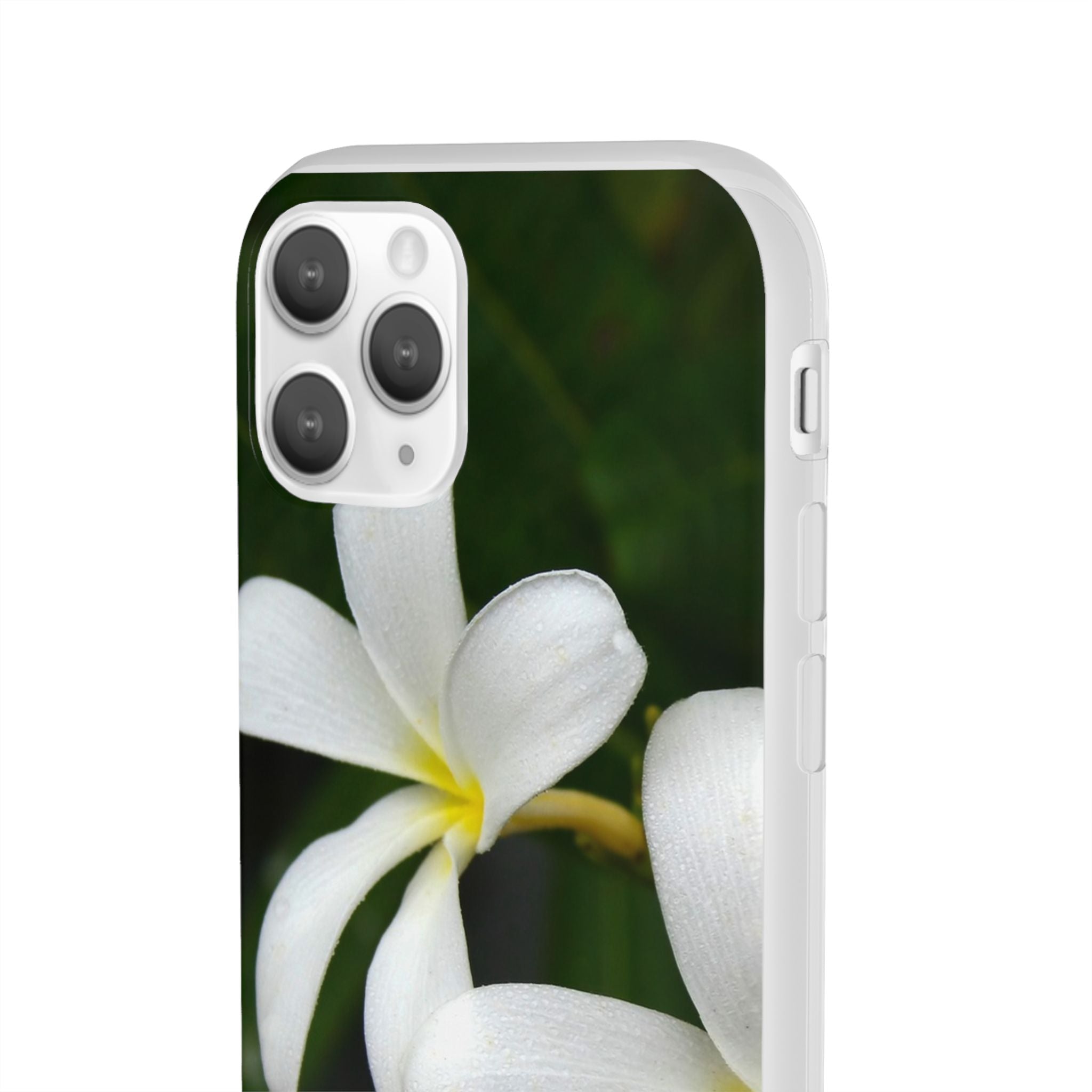 White Frangipanis Flexi Clear Cases for Most Phone Types (FWS)