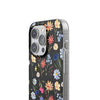 Wildflowers Painted Black Flexi Clear Case for Most Phone Types