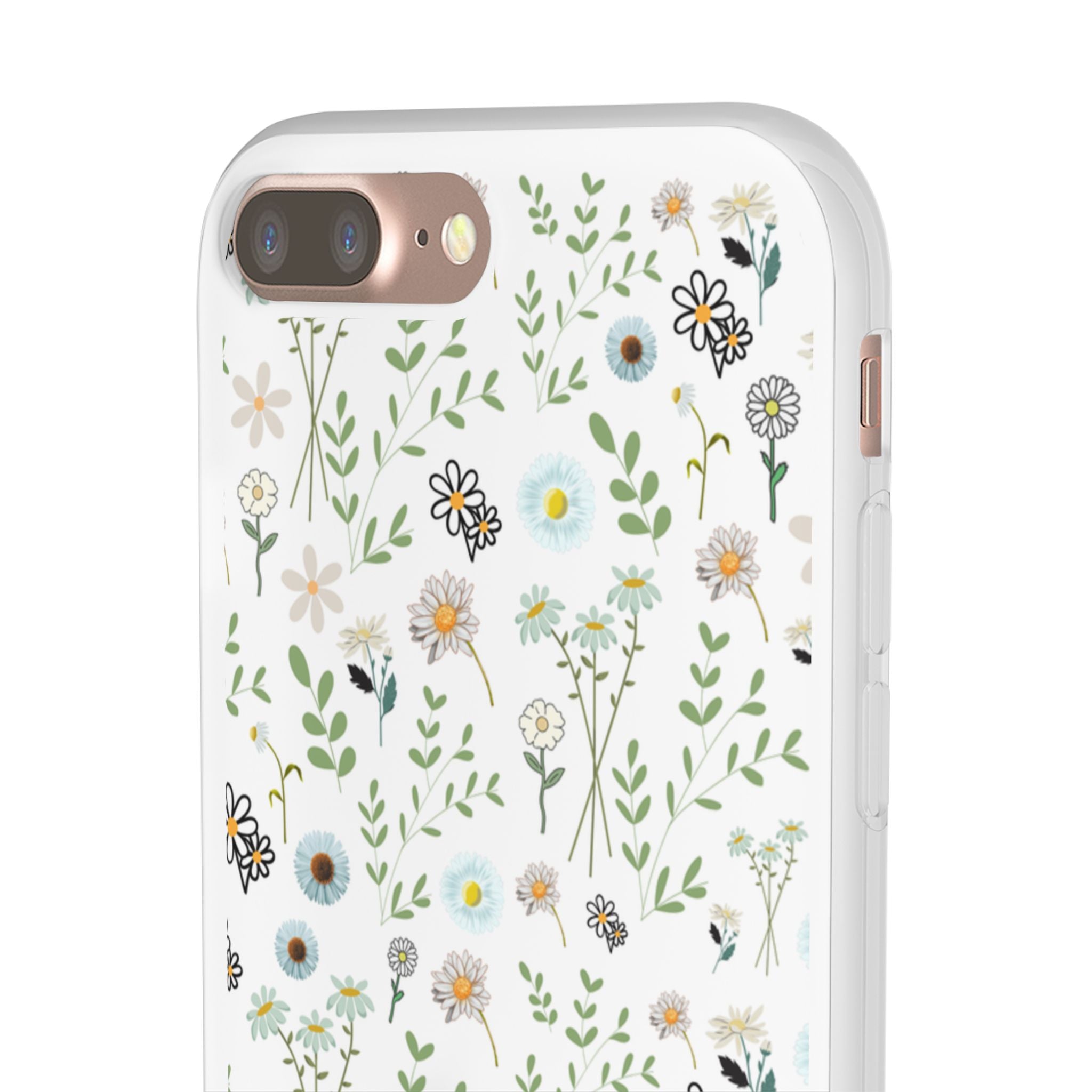 Graphic White Daisies Flexi Clear Cases for Most Phone Types (FWS)