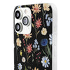 Wildflowers Painted Black Flexi Clear Case for Most Phone Types