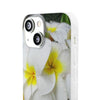 Fresh White Frangipanis Flexi Clear Cases for Most Phone Types (FWS)