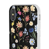 Wildflowers Painted Black Flexi Clear Case for Most Phone Types