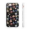 Wildflowers Painted Black Flexi Clear Cases for Most Phone Types (FWS)