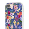 Blue Colourful Floral Flexi Clear Cases for Most Phone Types