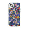 Blue Colourful Floral Flexi Clear Cases for Most Phone Types