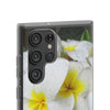 Fresh White Frangipanis Flexi Clear Cases for Most Phone Types (FWS)