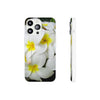 Fresh White Frangipanis Flexi Clear Cases for Most Phone Types (FWS)