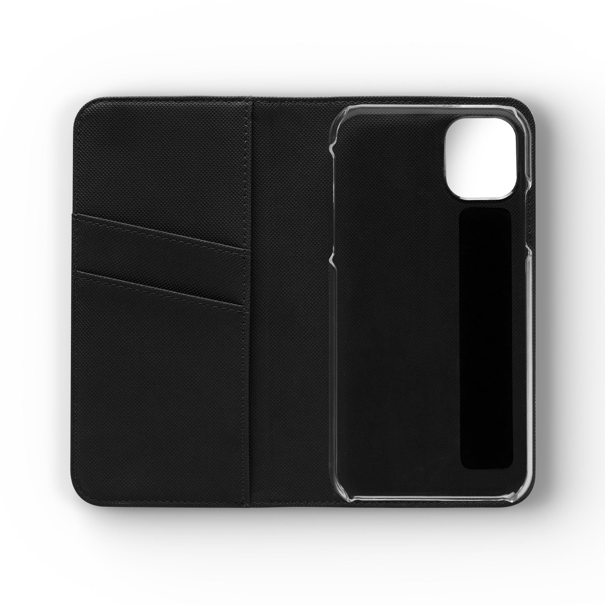 Colourful Feathers Wallet Style Phone Case Vegan Leather