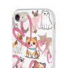 Cats Love White Flexi Clear Cases for Most Phone Types (FWS)