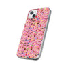 Happy Cake Pink Flexi Clear Cases for Most Phone Types (FWS)