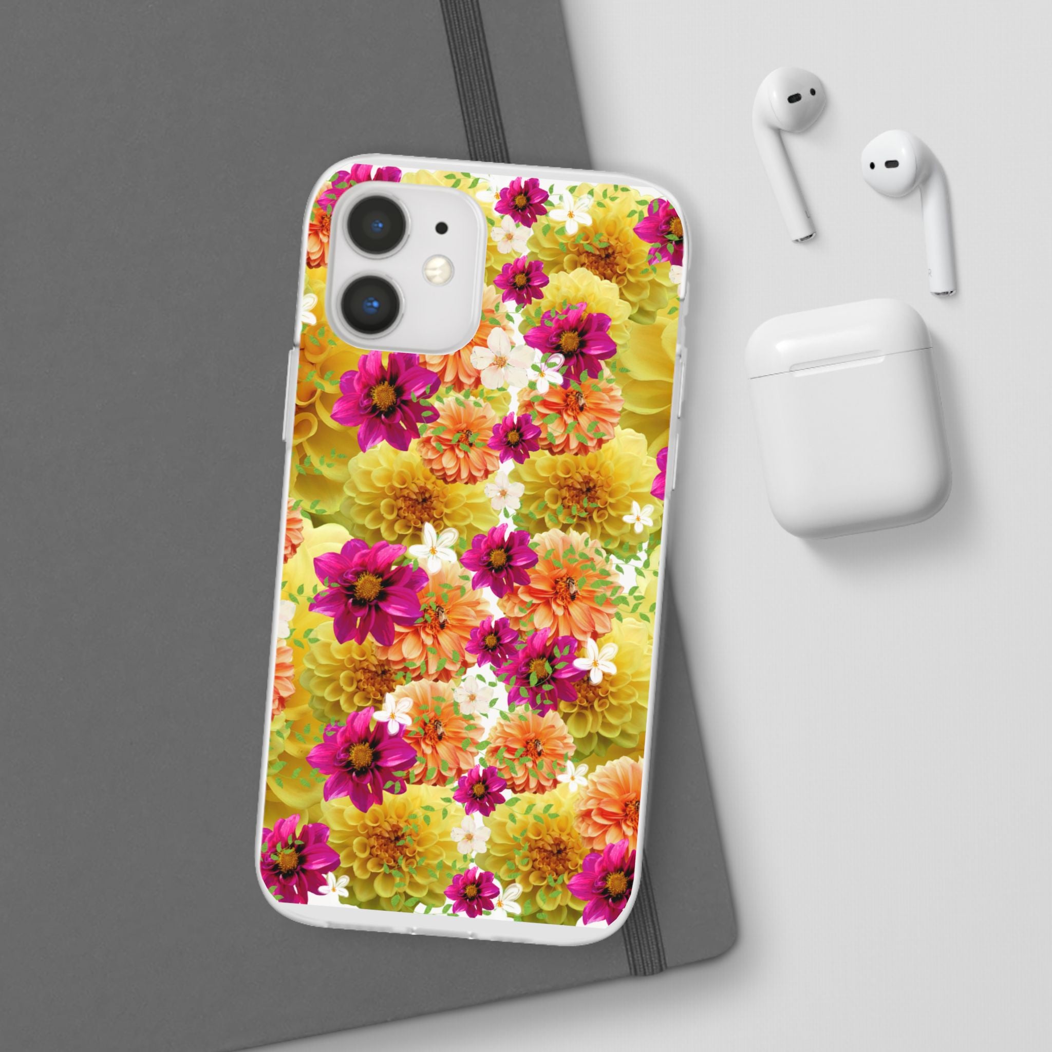 Graphic Dahlias 2 Flexi Cases for Most Phone Types