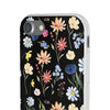 Wildflowers Painted Black Flexi Clear Case for Most Phone Types