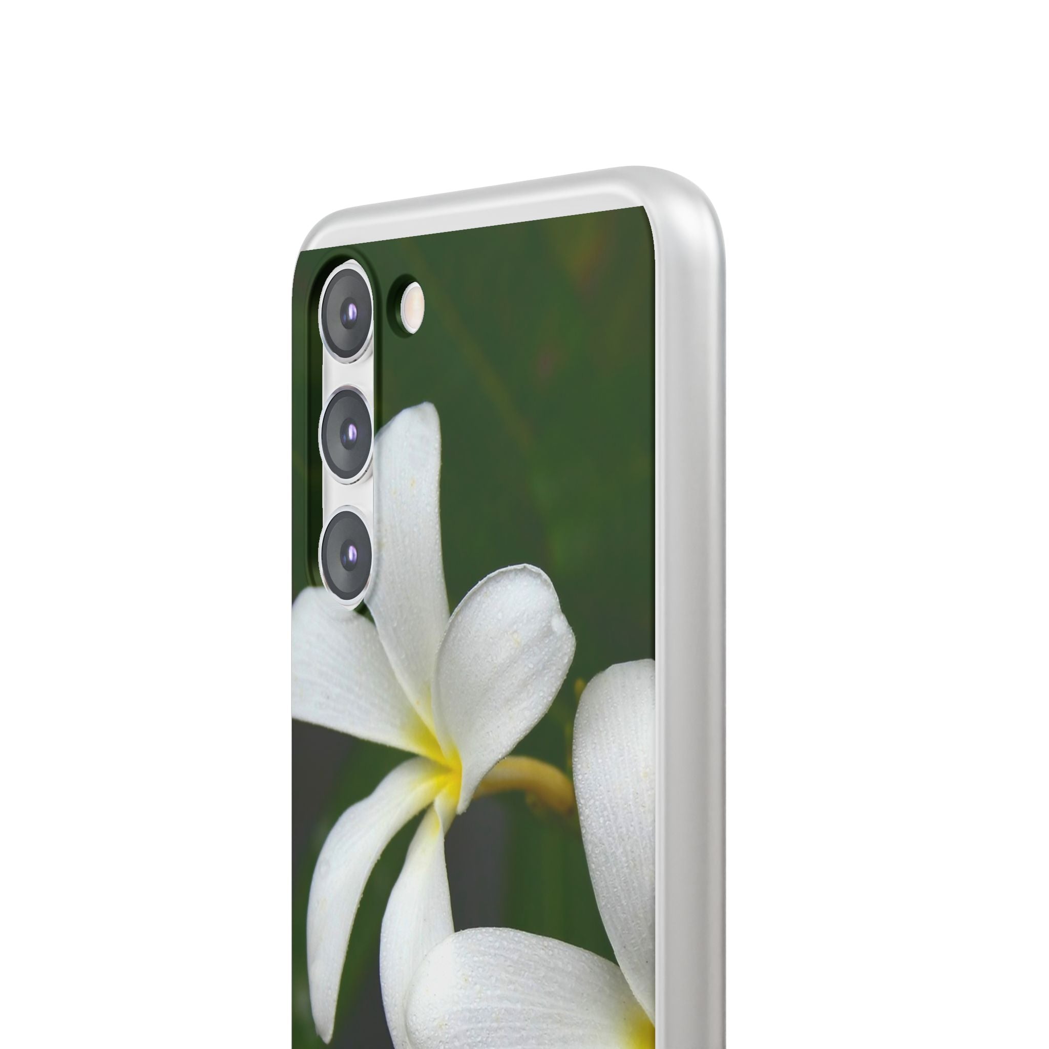 White Frangipanis Flexi Clear Cases for Most Phone Types (FWS)