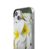 Fresh White Frangipanis Flexi Clear Cases for Most Phone Types (FWS)